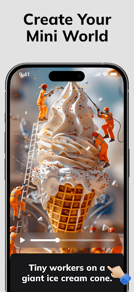 Livensa mini world AI video effect screen